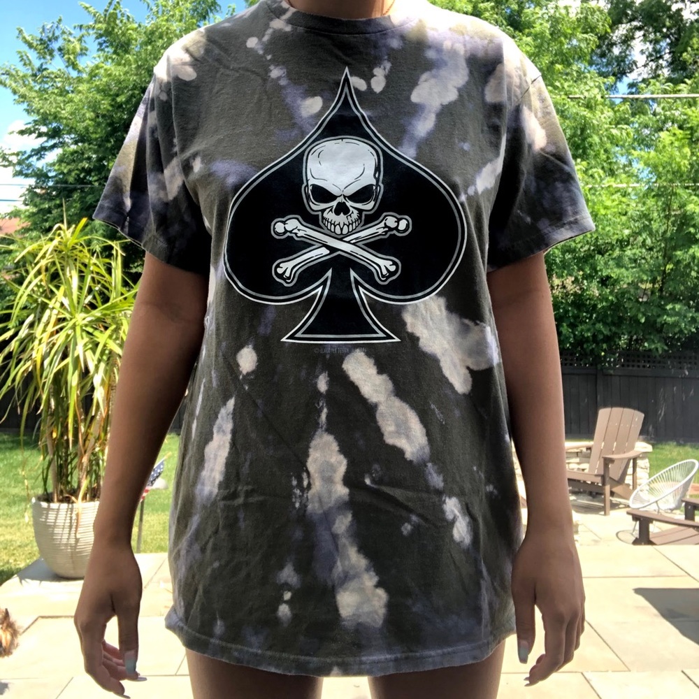 DIY bleach tiedye top